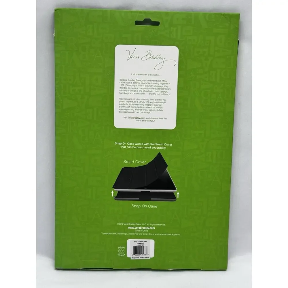 Vera Bradley Snap On Case for iPad 2 & 3~PROVENÇAL-Original Pkg~NWT $48
